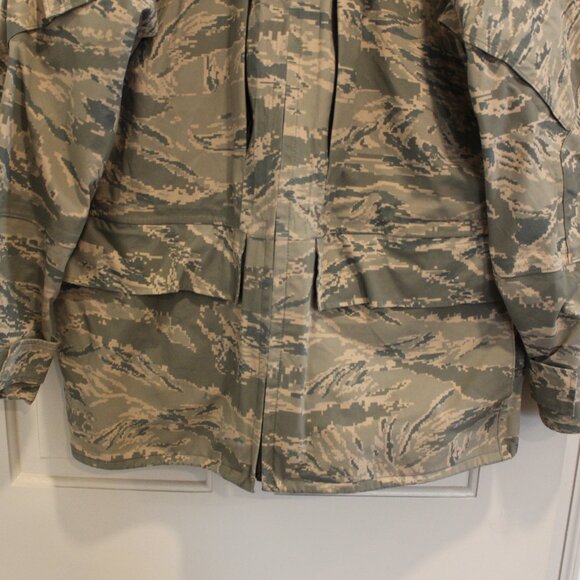 Air Force Tiger Stripe Parka All Purpose Environmental Camoflage Apecs Sz Large - Picture 5 of 16